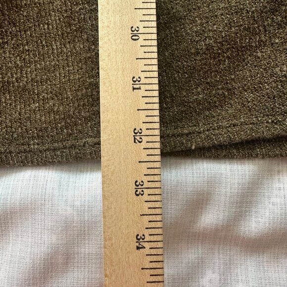 Anthropologie RO+DE Moss Green V-Neck Dress Puff Sleeves Milkmaid Size Small - Picture 6 of 8